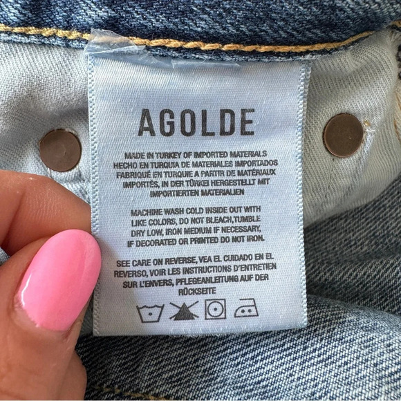 Agolde Riley High Rise Straight Crop - Picture 13 of 14